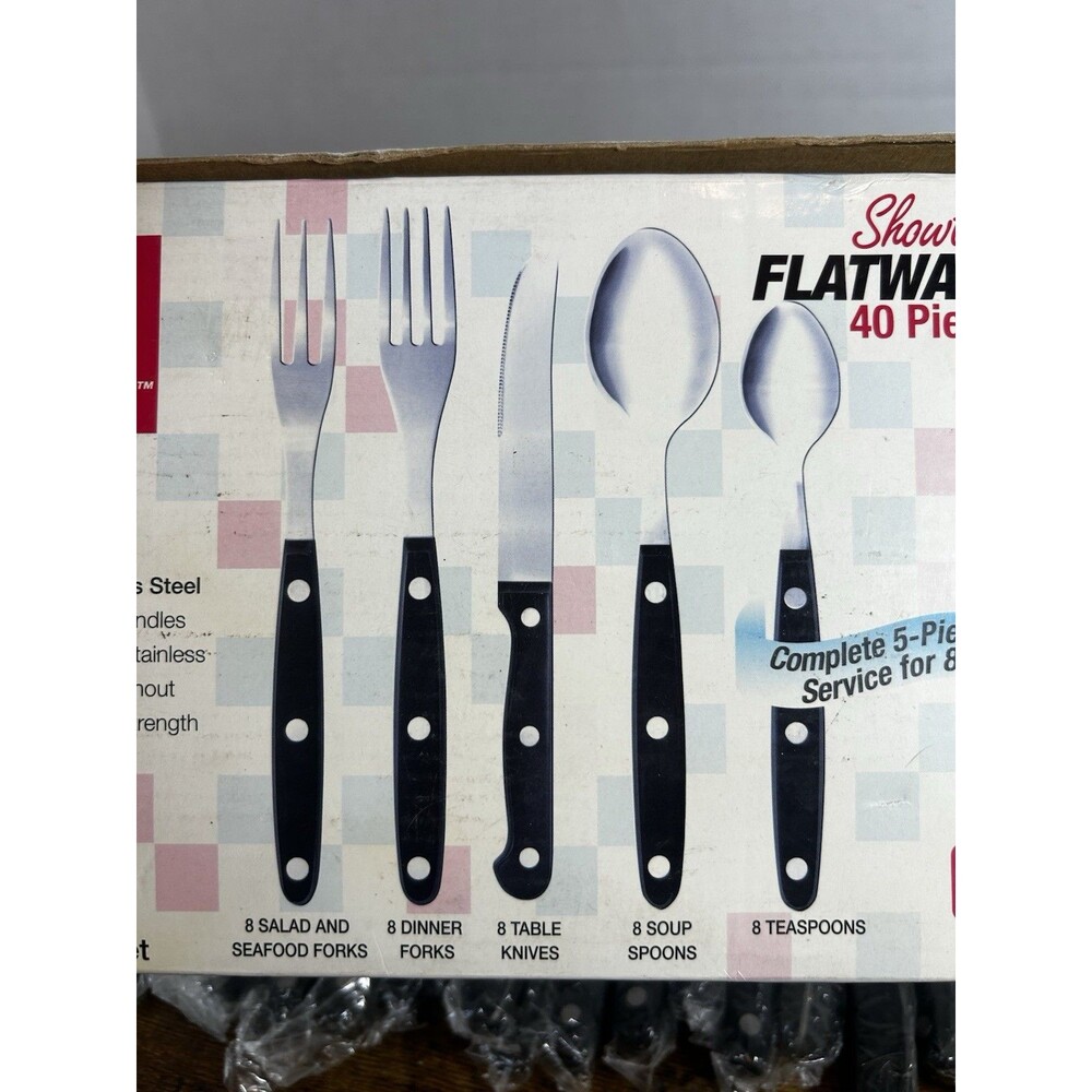 Ronco Showtime 40 Pc Flatware Set Complete 5 Pc Service for 8 Seen On TV Unused - Picture 9 of 12